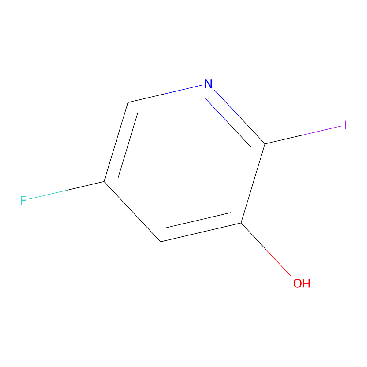 5-Fluoro-2-iodopyridin-3-ol molecular structure, CAS 1806294-25-6