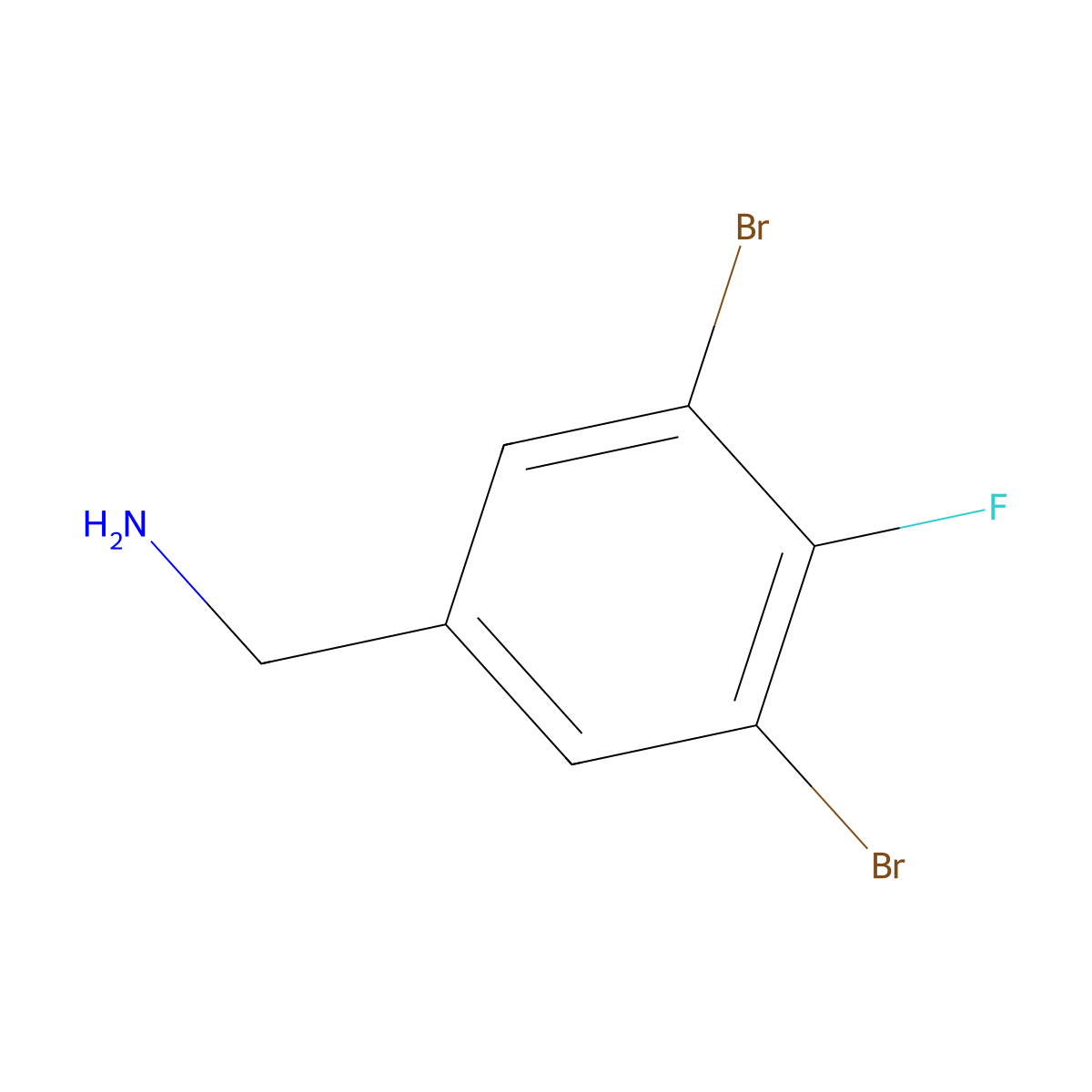 3,5-Dibromo-4-fluorobenzylamine molecular structure, CAS 1806295-05-5