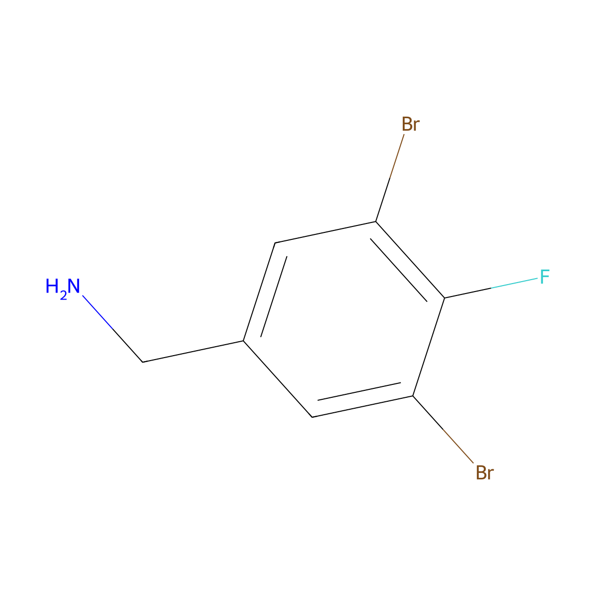 3,5-Dibromo-4-fluorobenzylamine molecular structure, CAS 1806295-05-5