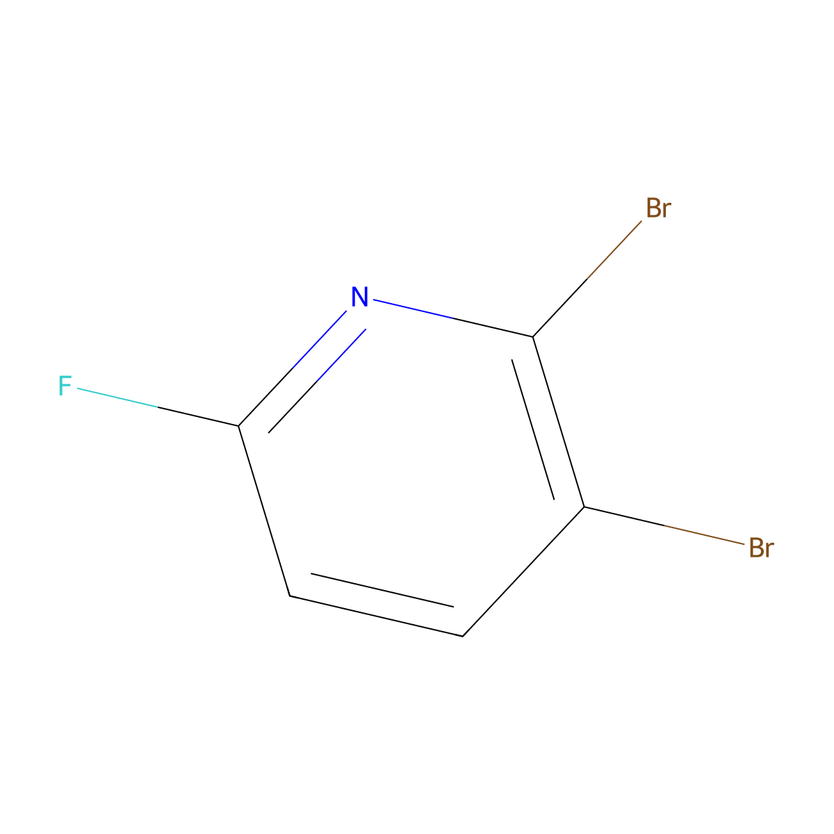 2,3-Dibromo-6-fluoropyridine molecular structure, CAS 1806295-40-8