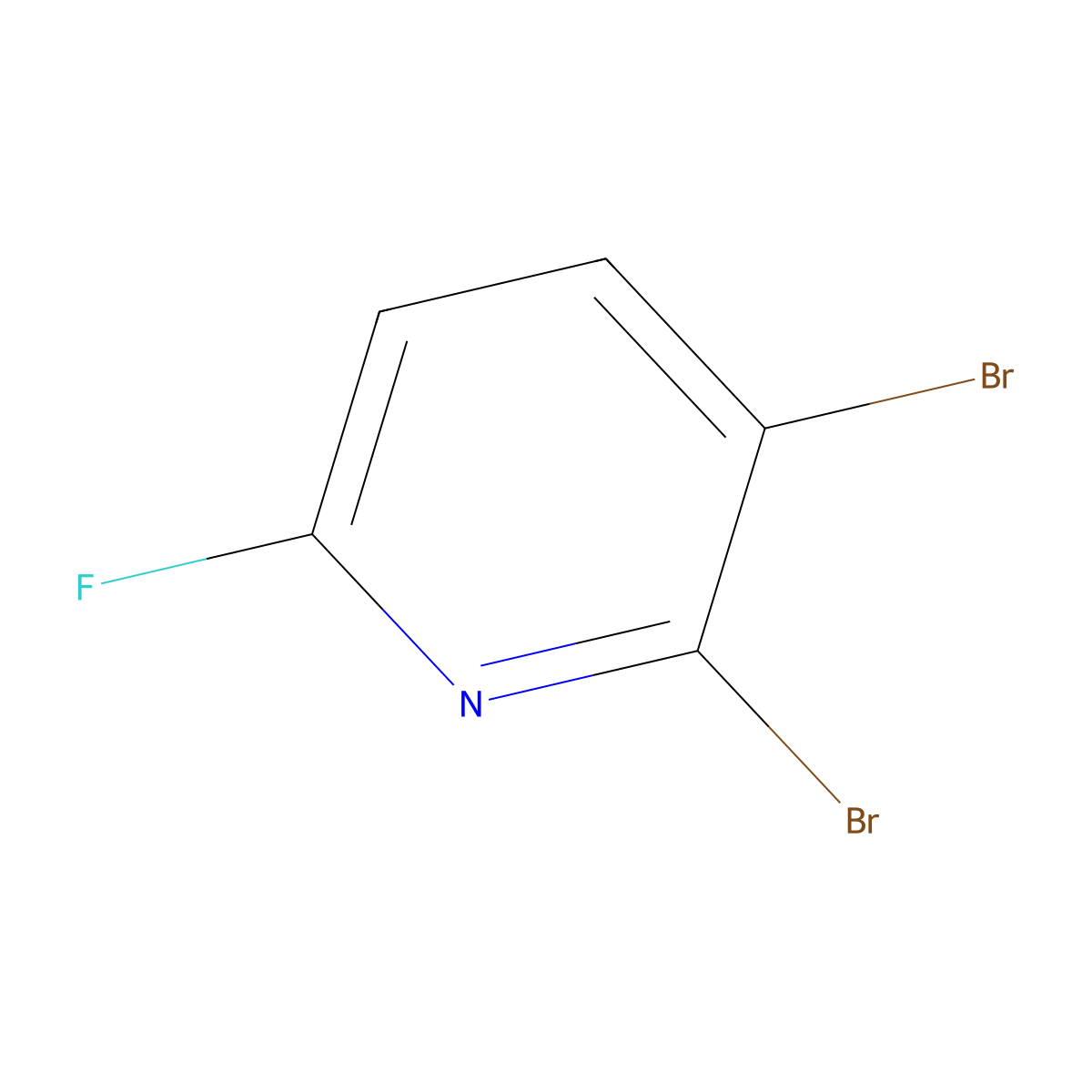 2,3-Dibromo-6-fluoropyridine molecular structure, CAS 1806295-40-8