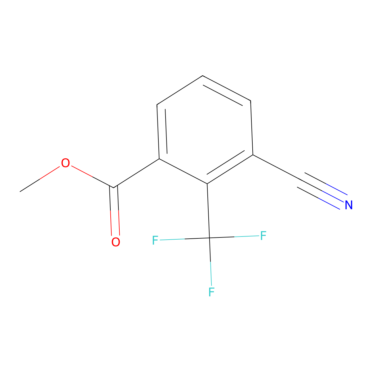 Methyl 3-cyano-2-(trifluoromethyl)benzoate molecular structure, CAS 1806295-63-5