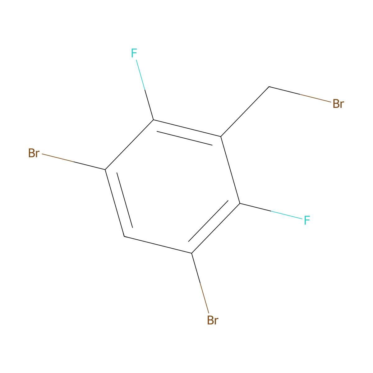 1,5-Dibromo-3-(bromomethyl)-2,4-difluorobenzene molecular structure, CAS 1806299-44-4