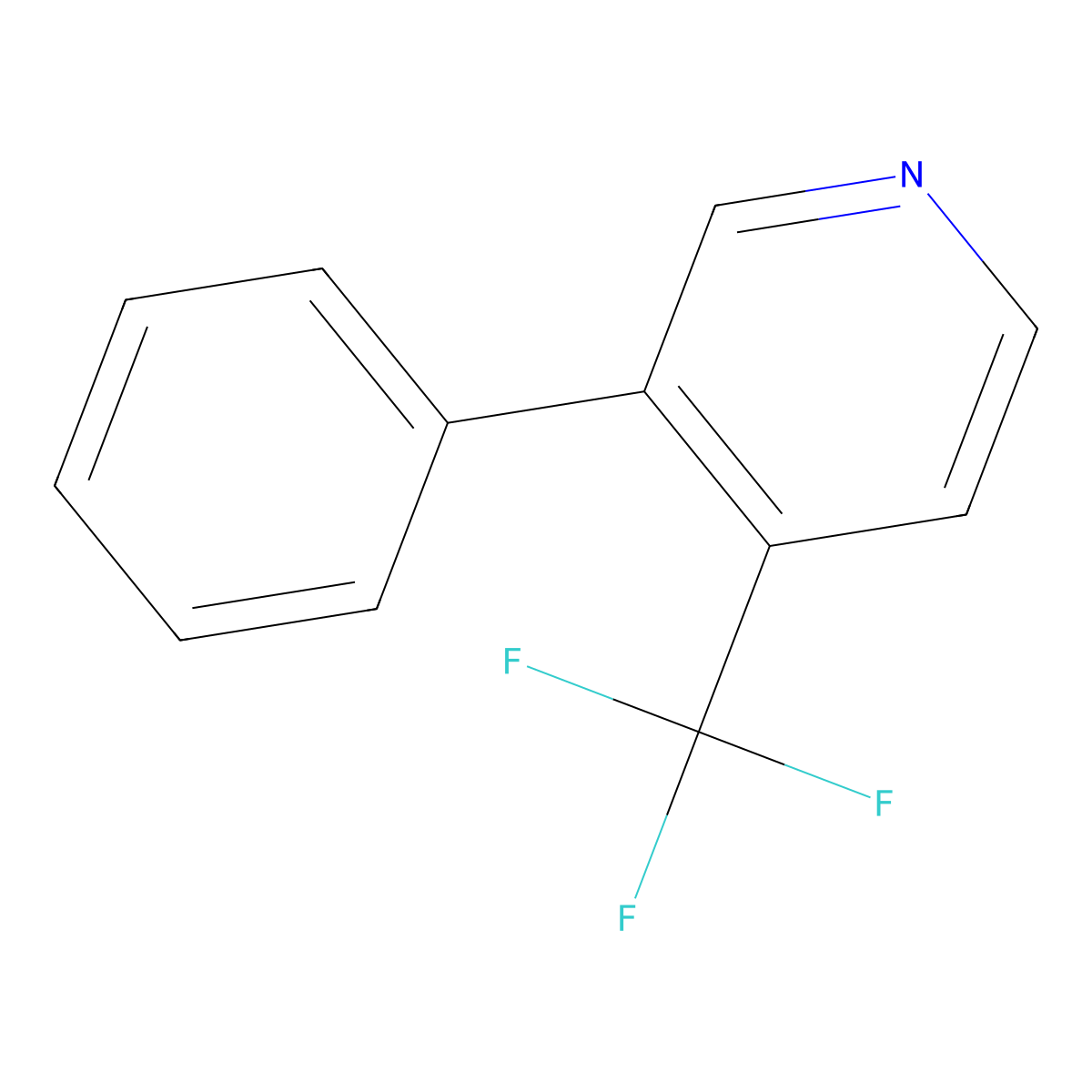 3-Phenyl-4-(trifluoromethyl)pyridine molecular structure, CAS 1806299-81-9