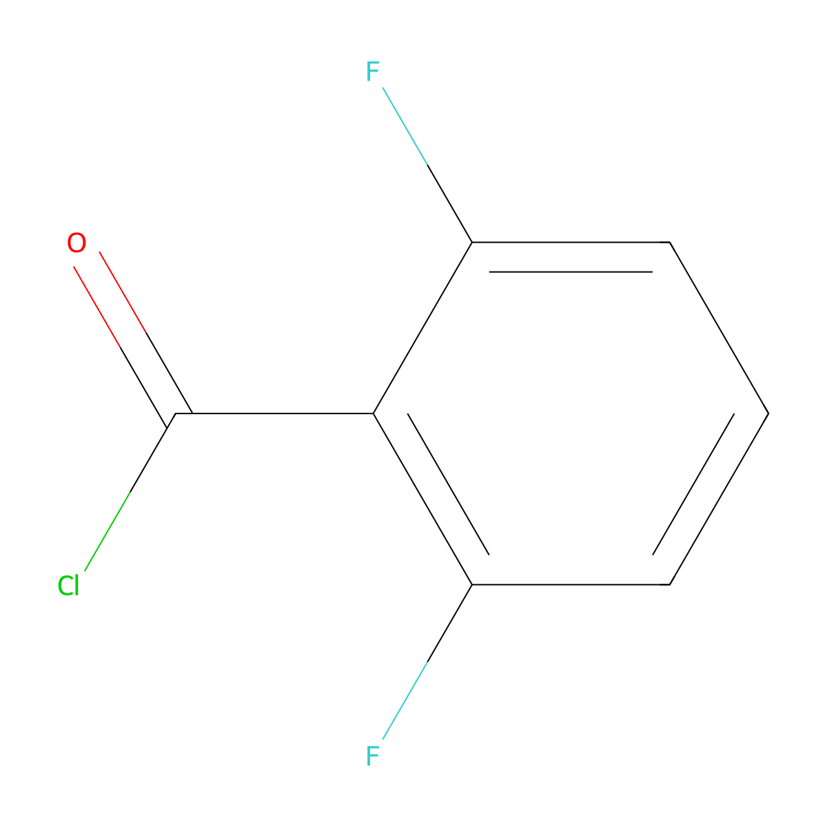 2,6-Difluorobenzoyl chloride molecular structure, CAS 18063-02-0