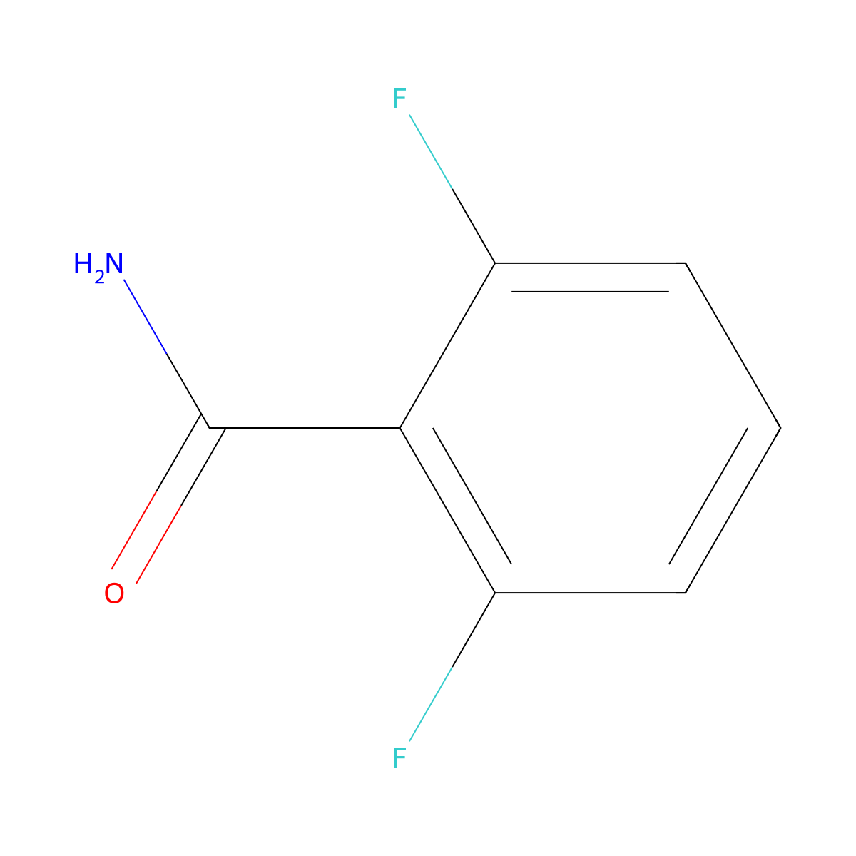 2,6-Difluorobenzamide molecular structure, CAS 18063-03-1