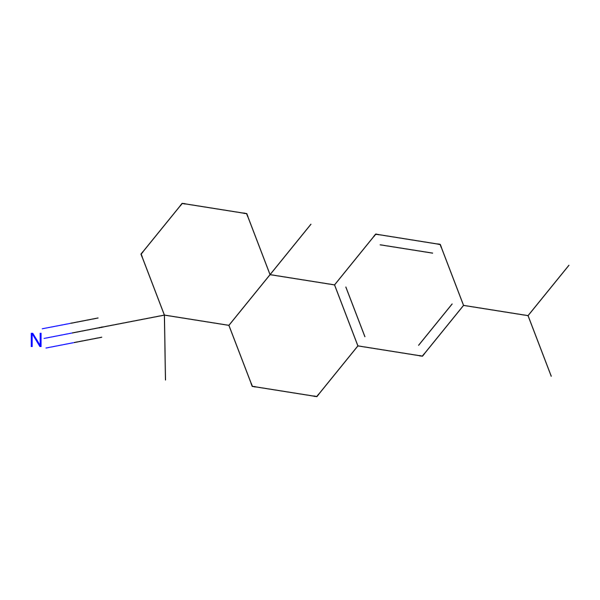 Dehydroabietonitrile molecular structure, CAS 18063-45-1