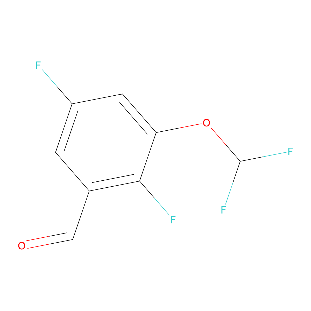 3-(Difluoromethoxy)-2,5-difluorobenzaldehyde molecular structure, CAS 1806301-54-1
