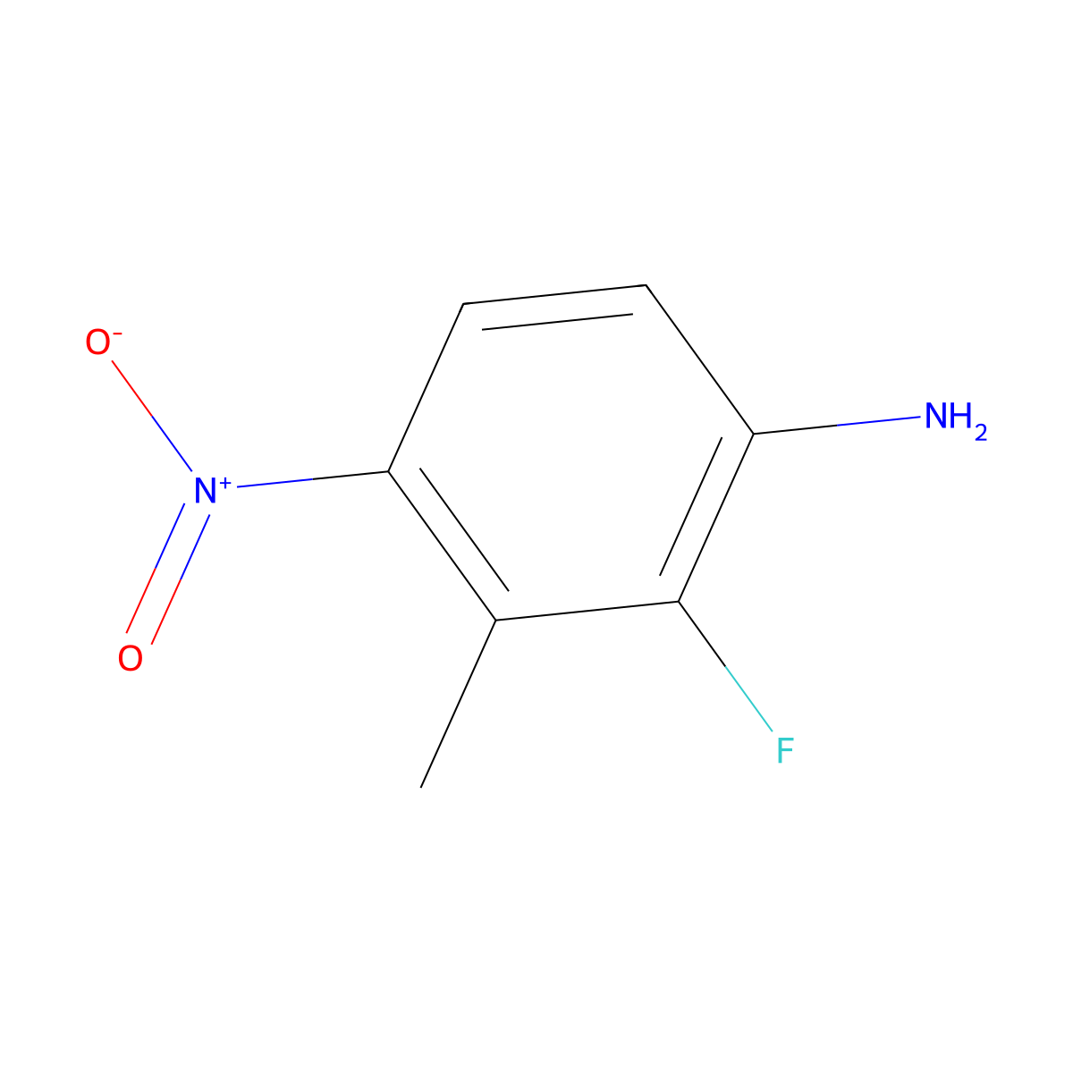 2-Fluoro-3-methyl-4-nitroaniline molecular structure, CAS 1806301-69-8