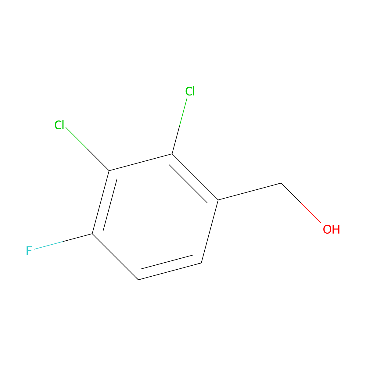 2,3-Dichloro-4-fluorobenzyl alcohol molecular structure, CAS 1806302-51-1