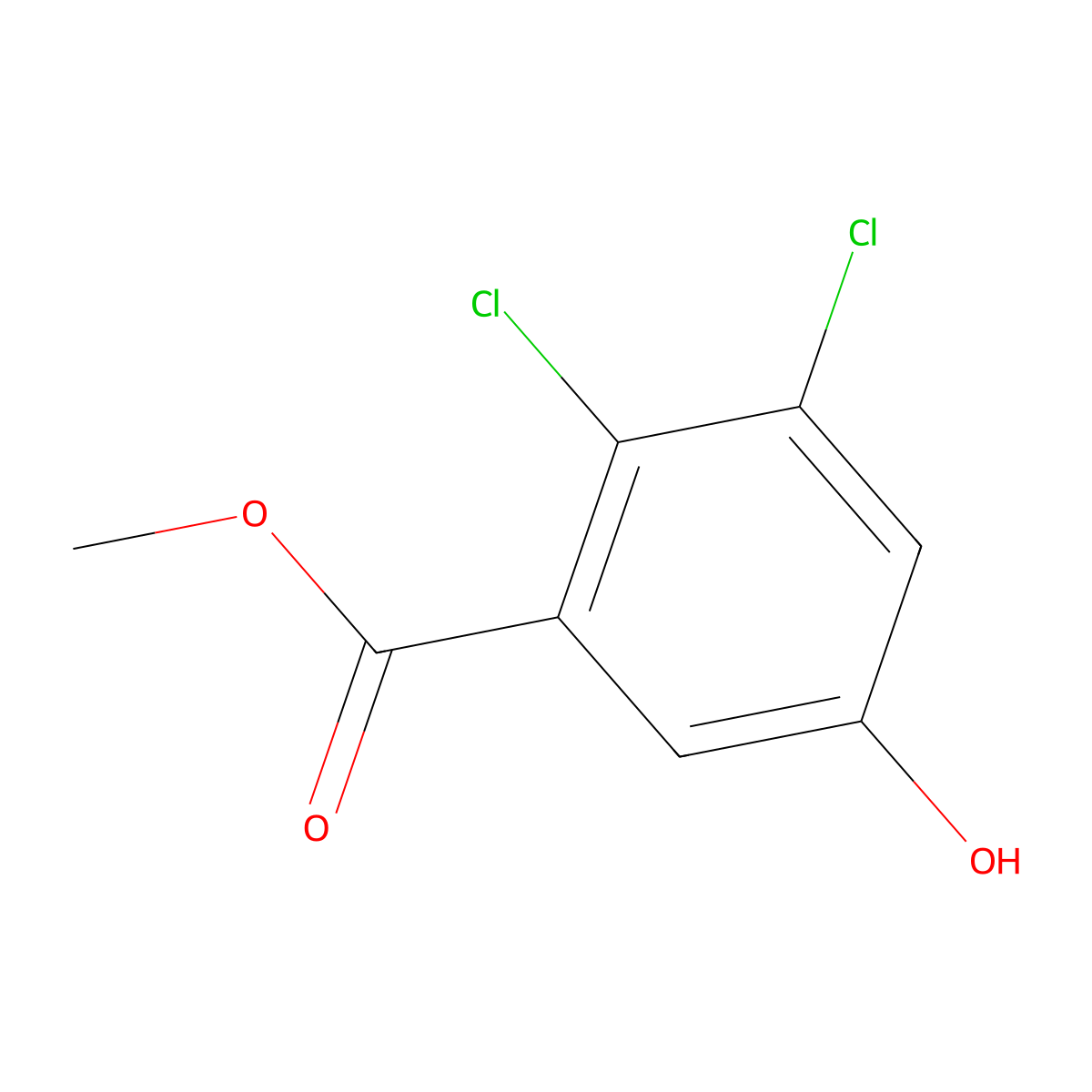 Methyl 2,3-dichloro-5-hydroxybenzoate molecular structure, CAS 1806302-90-8