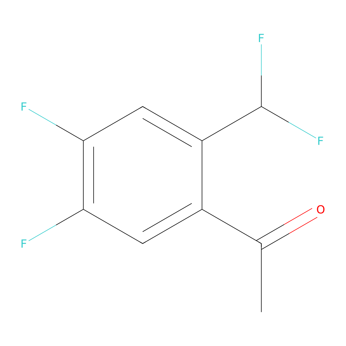 1-(2-(Difluoromethyl)-4,5-difluorophenyl)ethanone molecular structure, CAS 1806303-60-5