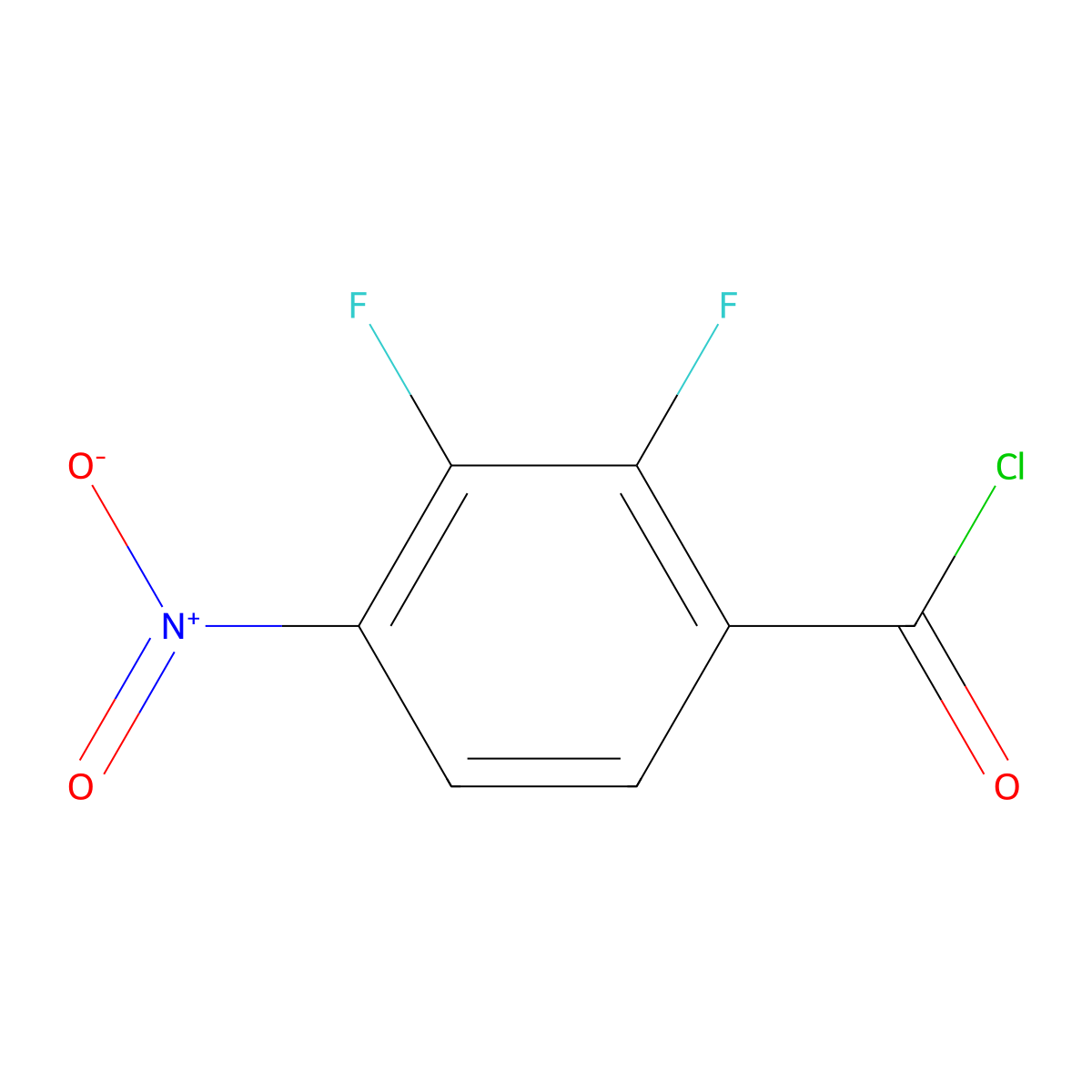 2,3-Difluoro-4-nitrobenzoyl chloride molecular structure, CAS 1806303-84-3