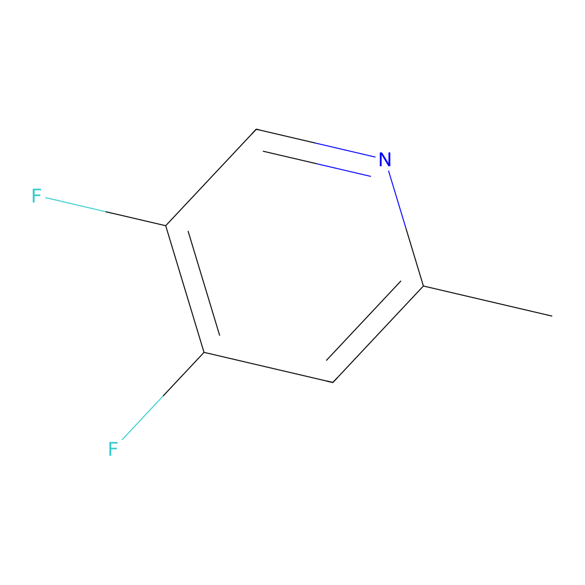 4,5-Difluoro-2-methylpyridine molecular structure, CAS 1806304-13-1