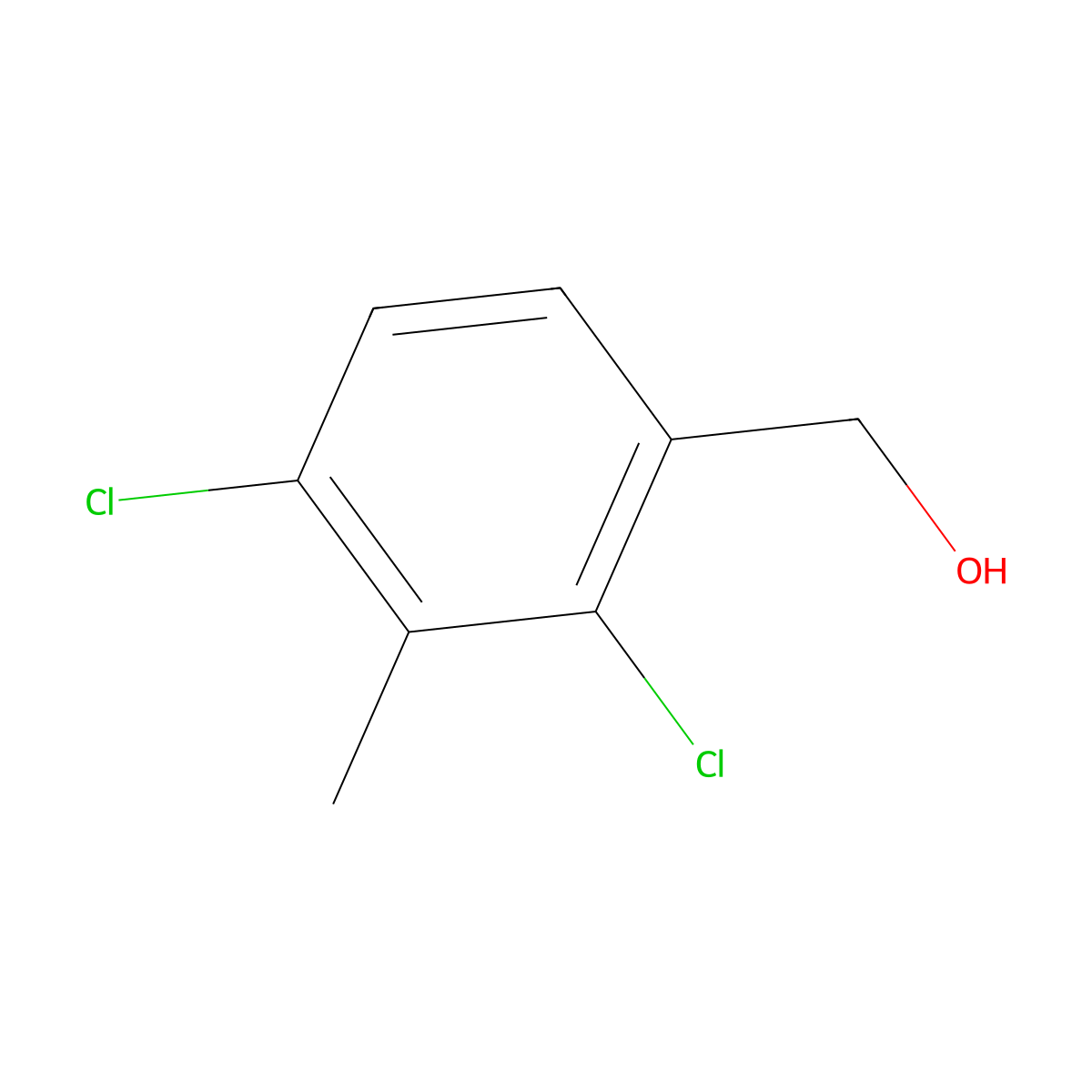 (2,4-Dichloro-3-methylphenyl)methanol molecular structure, CAS 1806304-20-0