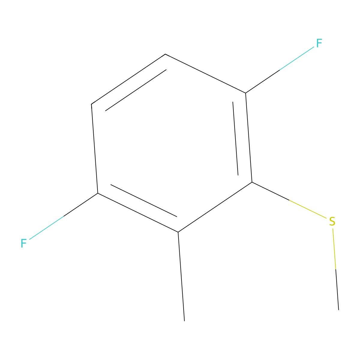 (3,6-Difluoro-2-methylphenyl)(methyl)sulfane molecular structure, CAS 1806304-23-3