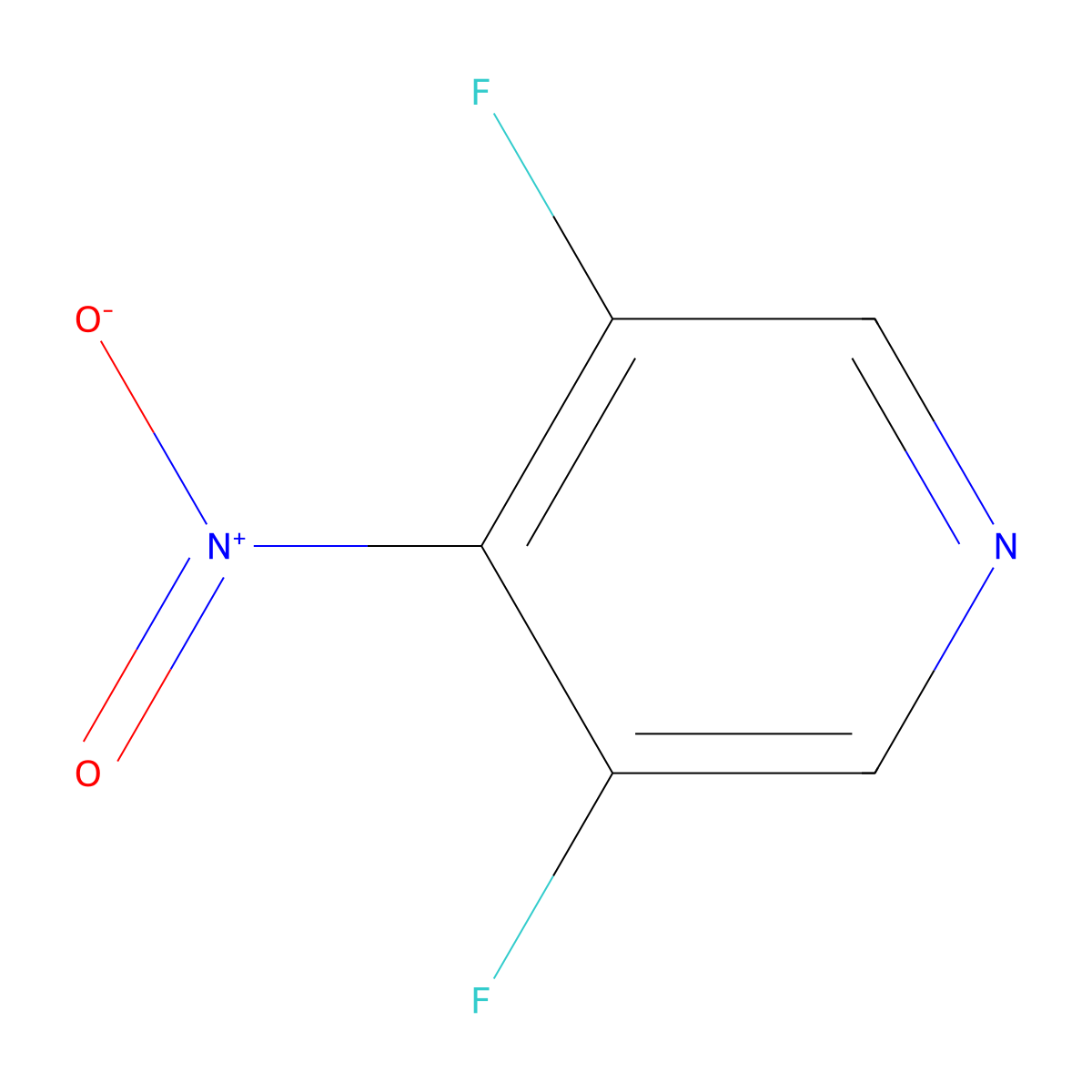 3,5-Difluoro-4-nitropyridine molecular structure, CAS 1806304-31-3