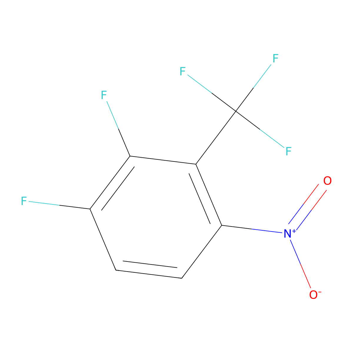 1,2-Difluoro-4-nitro-3-(trifluoromethyl)benzene molecular structure, CAS 1806304-42-6