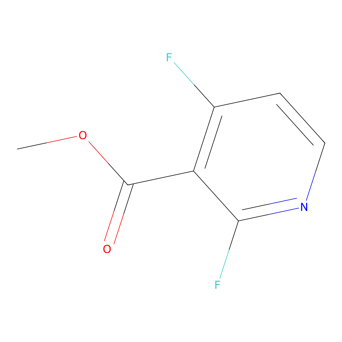 Methyl 2,4-difluoronicotinate molecular structure, CAS 1806304-70-0