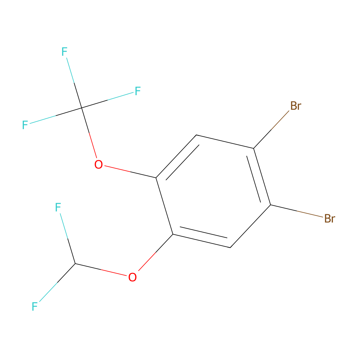 1,2-Dibromo-4-difluoromethoxy-5-(trifluoromethoxy)benzene molecular structure, CAS 1806305-43-0