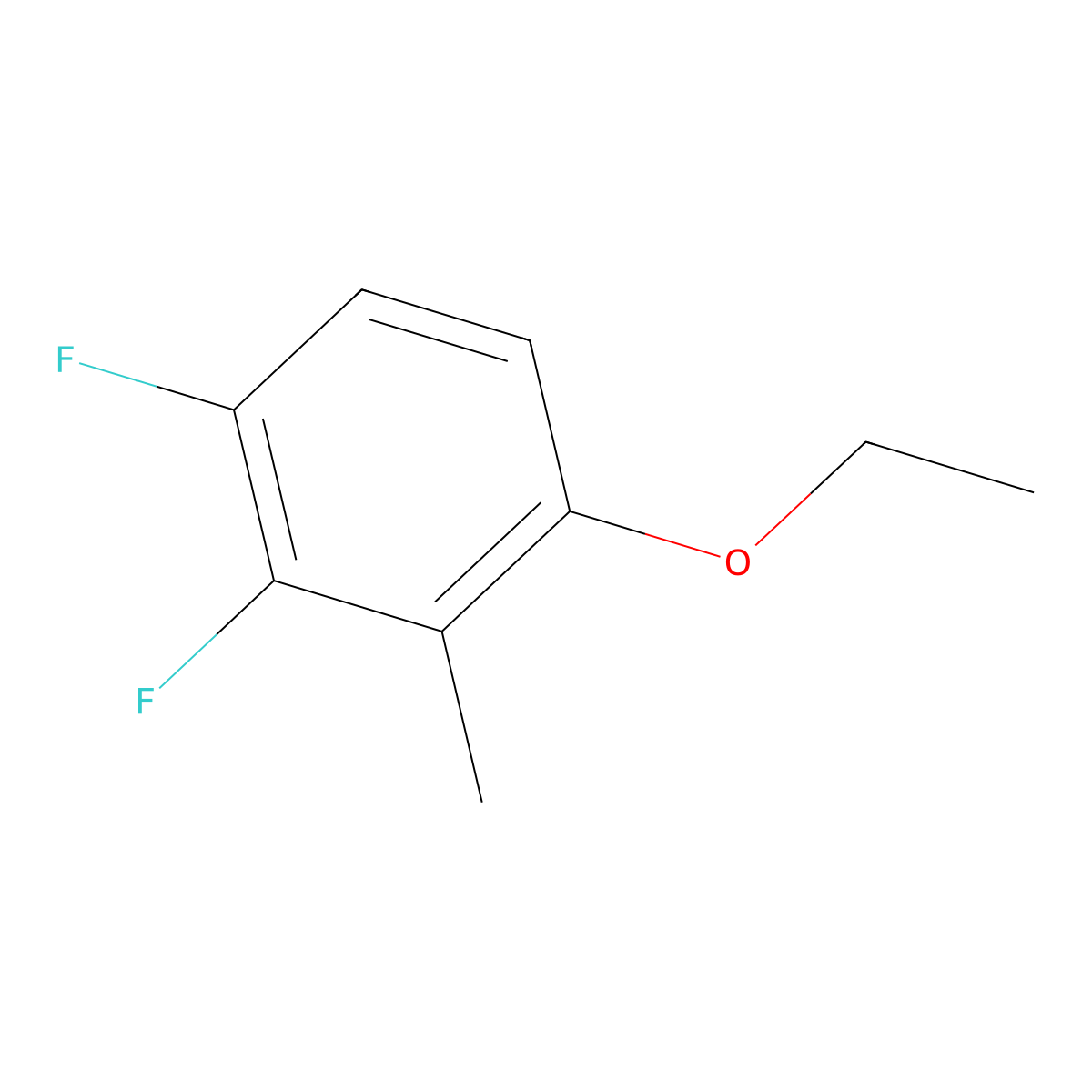 Benzene, 1-ethoxy-3,4-difluoro-2-methyl- molecular structure, CAS 1806305-60-1