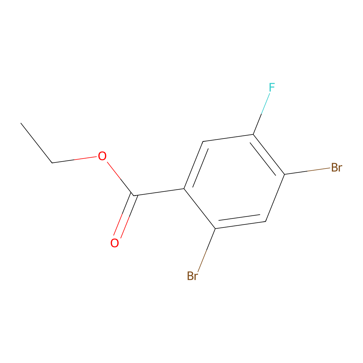 Ethyl 2,4-dibromo-5-fluorobenzoate molecular structure, CAS 1806306-59-1