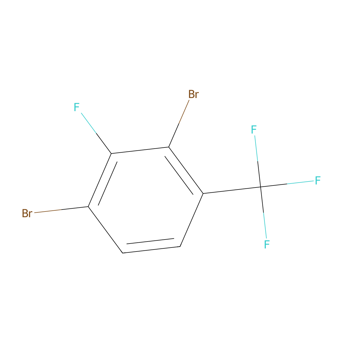 2,4-Dibromo-3-fluorobenzotrifluoride molecular structure, CAS 1806306-77-3