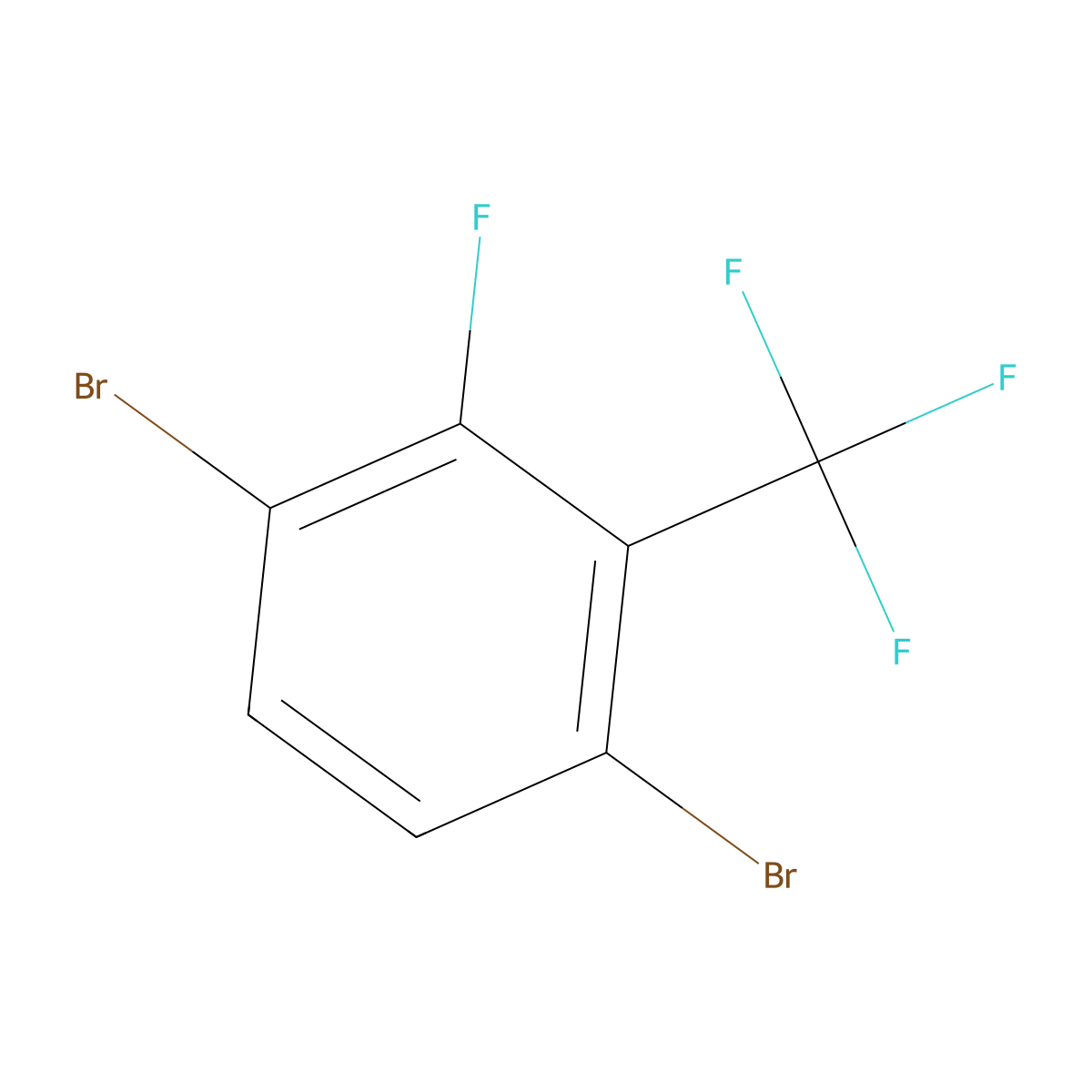 3,6-Dibromo-2-fluorobenzotrifluoride molecular structure, CAS 1806306-85-3