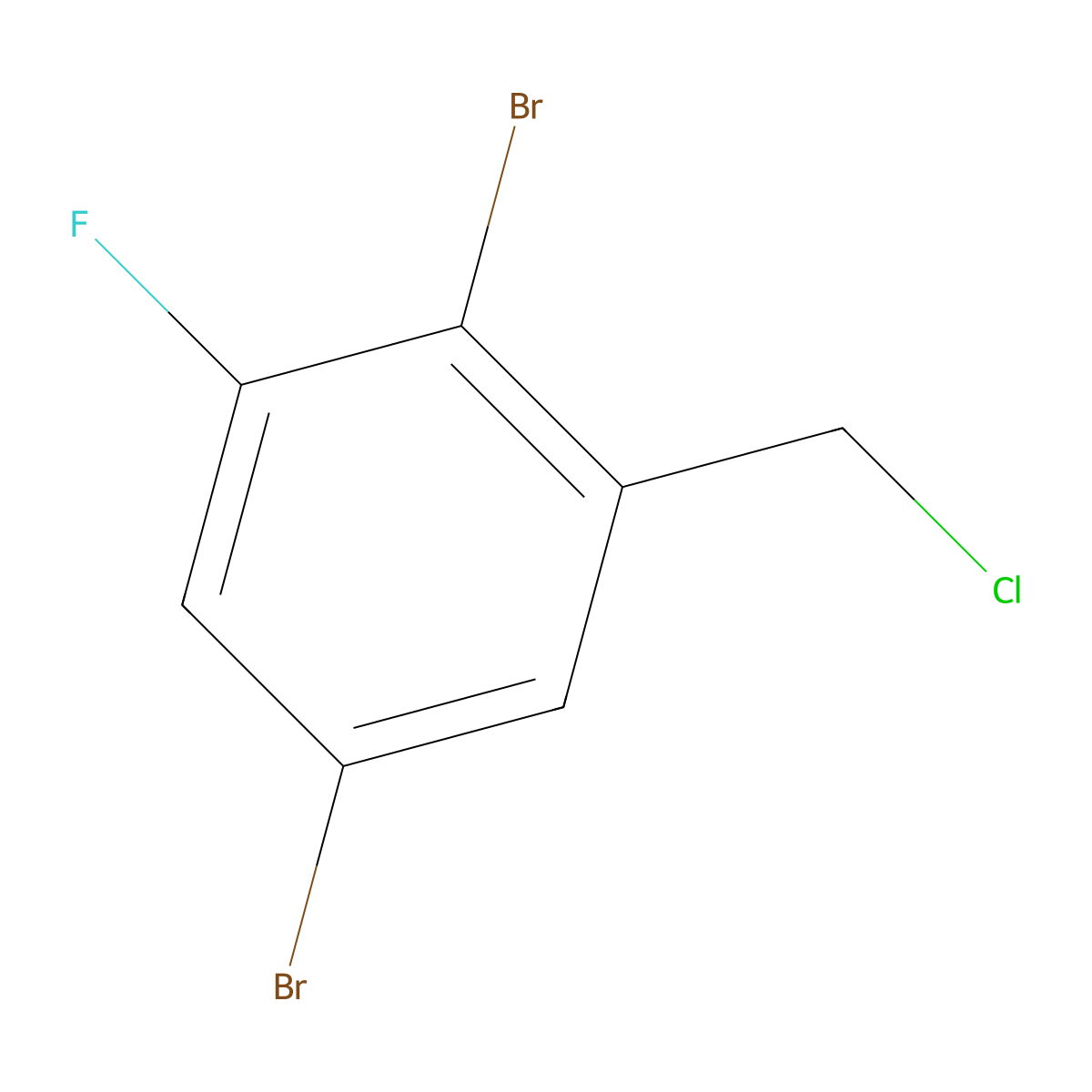 2,5-Dibromo-3-fluorobenzyl chloride molecular structure, CAS 1806307-15-2