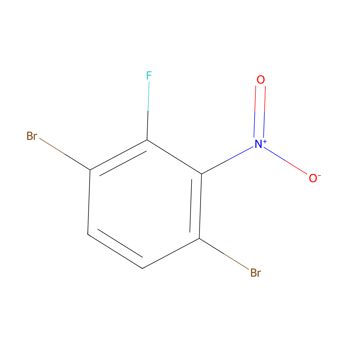 1,4-Dibromo-2-fluoro-3-nitrobenzene molecular structure, CAS 1806307-23-2