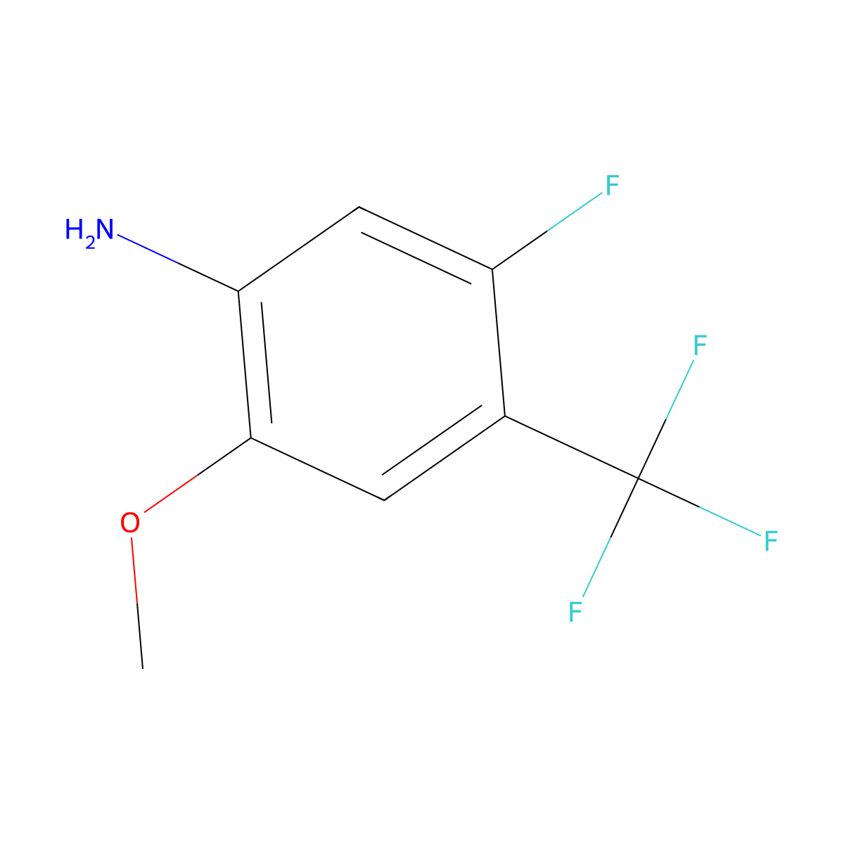 5-Fluoro-2-methoxy-4-(trifluoromethyl)aniline molecular structure, CAS 1806312-28-6