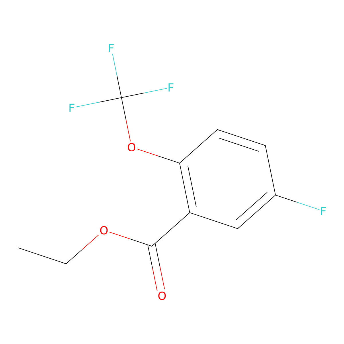 Ethyl 5-fluoro-2-(trifluoromethoxy)benzoate molecular structure, CAS 1806312-88-8