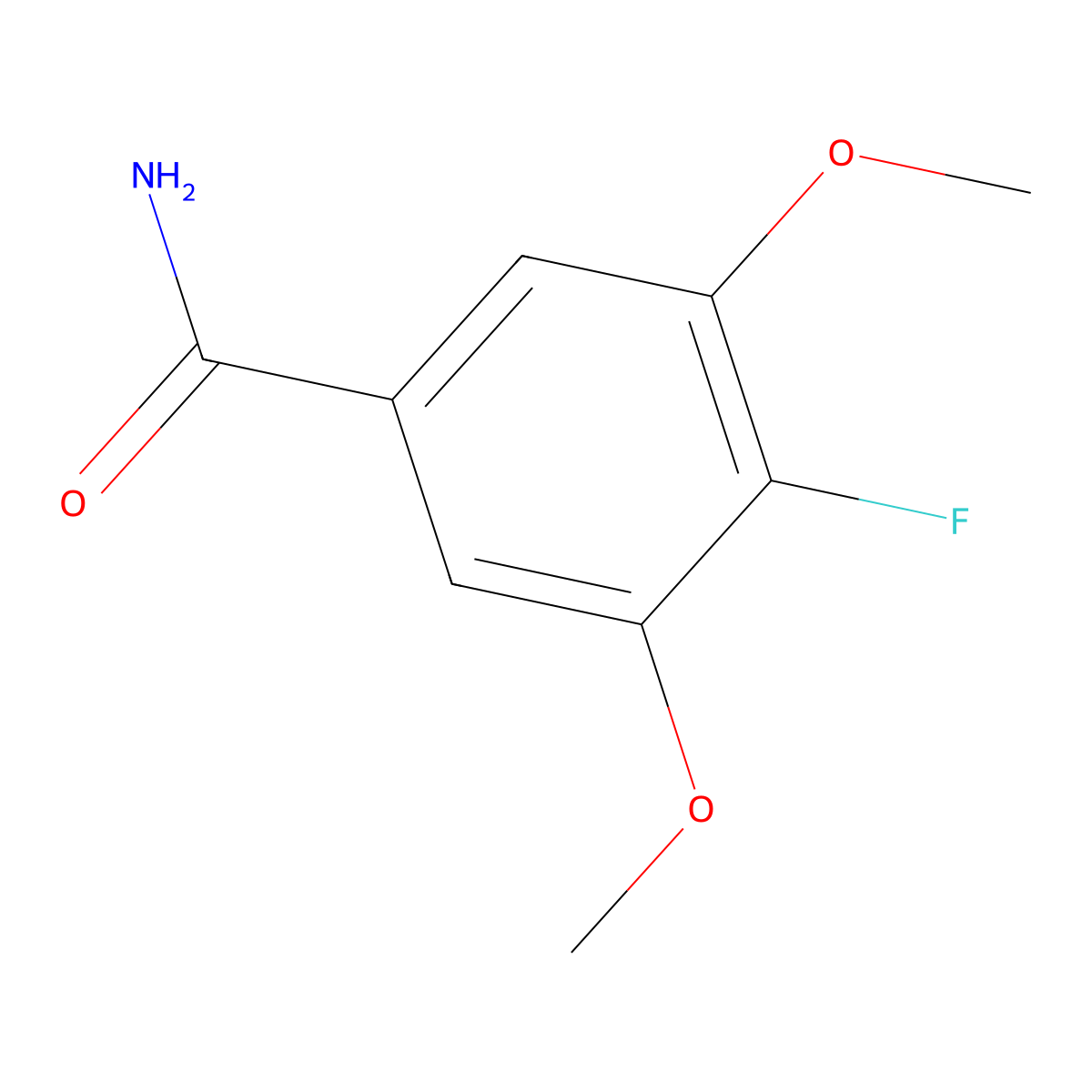 4-Fluoro-3,5-dimethoxybenzamide molecular structure, CAS 1806313-61-0