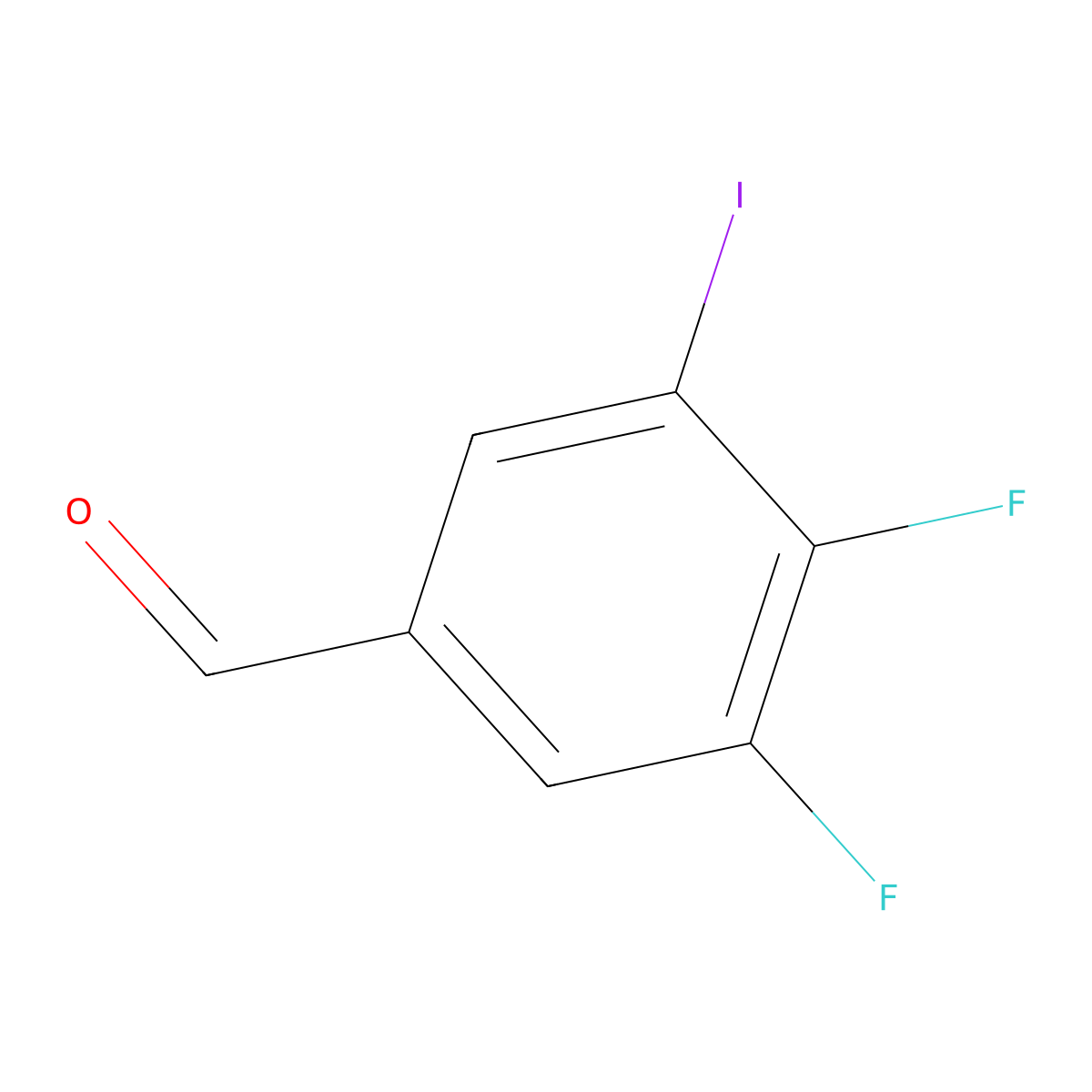 3,4-Difluoro-5-iodobenzaldehyde molecular structure, CAS 1806314-51-1