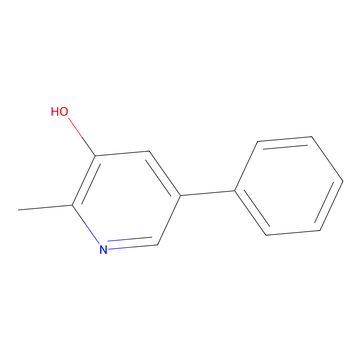 2-Methyl-5-phenyl-3-pyridinol molecular structure, CAS 1806316-21-1