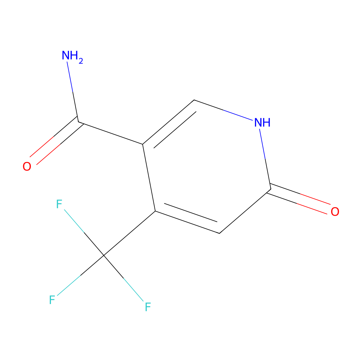 6-Oxo-4-(trifluoromethyl)-1,6-dihydropyridine-3-carboxamide molecular structure, CAS 1806317-11-2