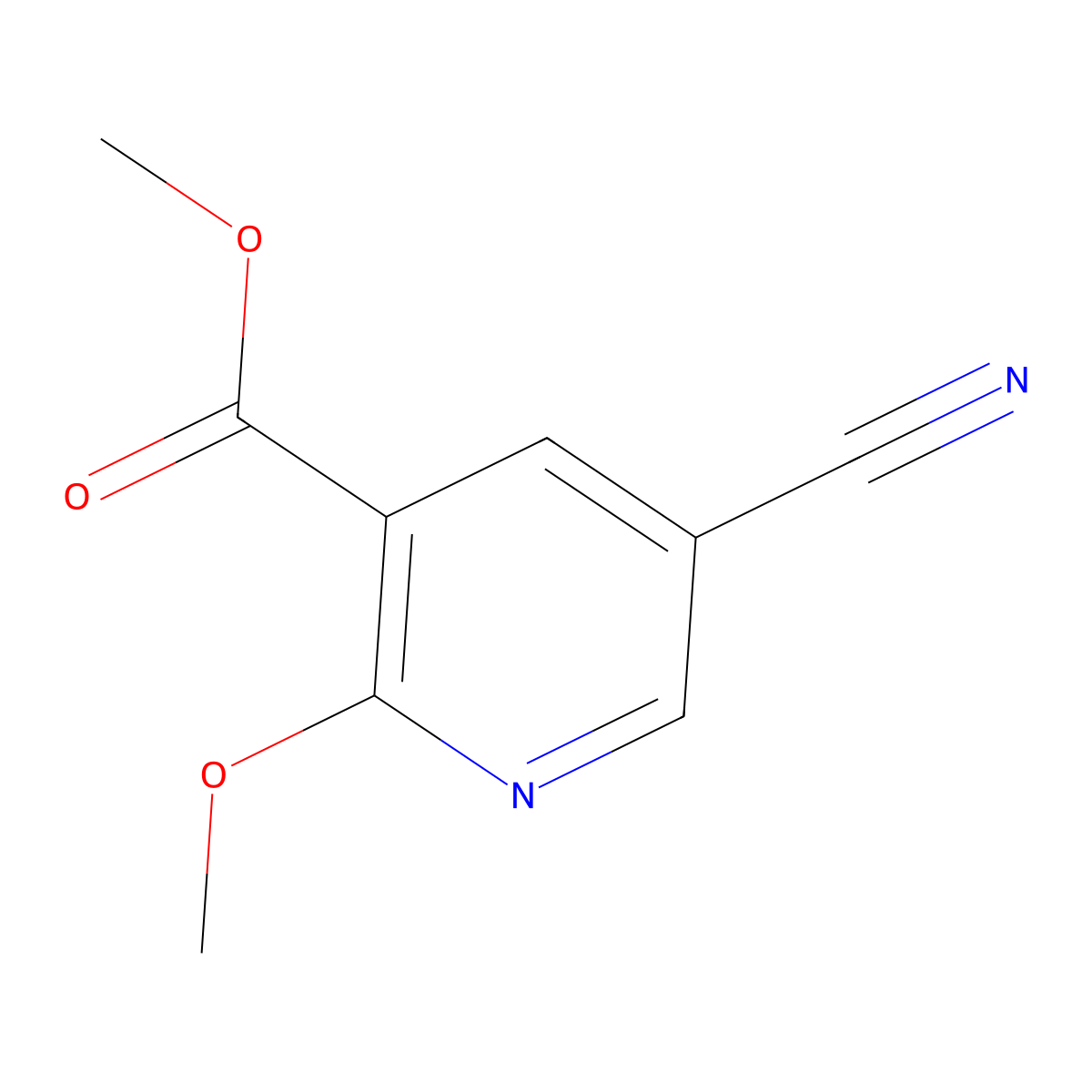 Methyl 5-cyano-2-methoxynicotinate molecular structure, CAS 1806320-48-8