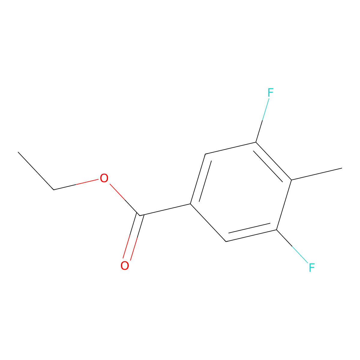 Ethyl 3,5-difluoro-4-methylbenzoate molecular structure, CAS 1806321-00-5
