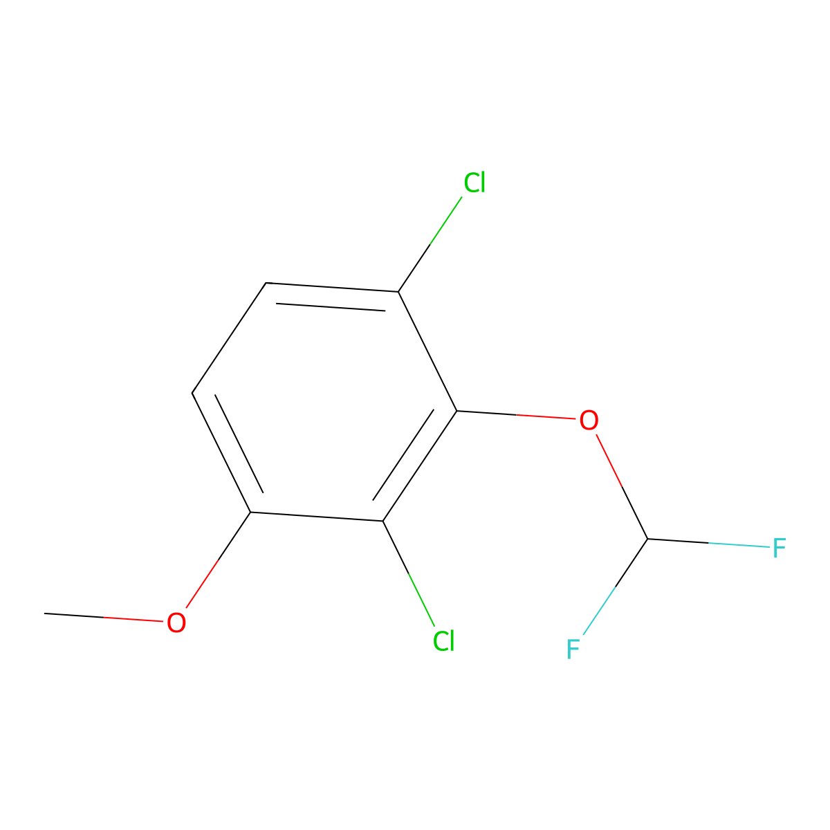 2,4-Dichloro-3-(difluoromethoxy)anisole molecular structure, CAS 1806321-26-5