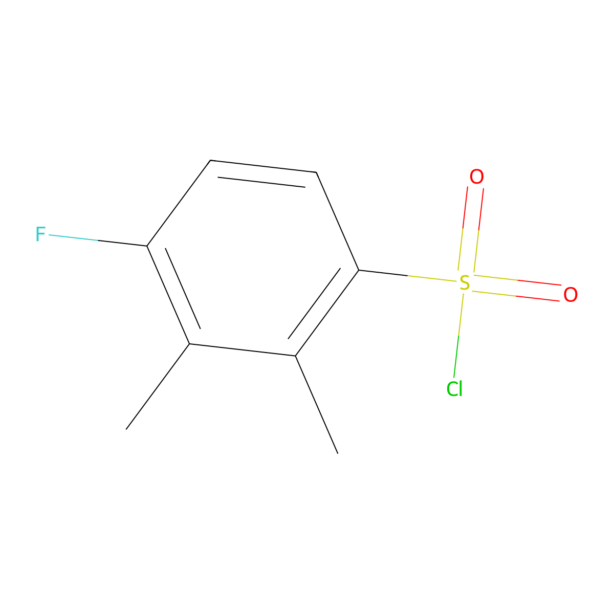 2,3-Dimethyl-4-fluorobenzenesulfonyl chloride molecular structure, CAS 1806322-25-7