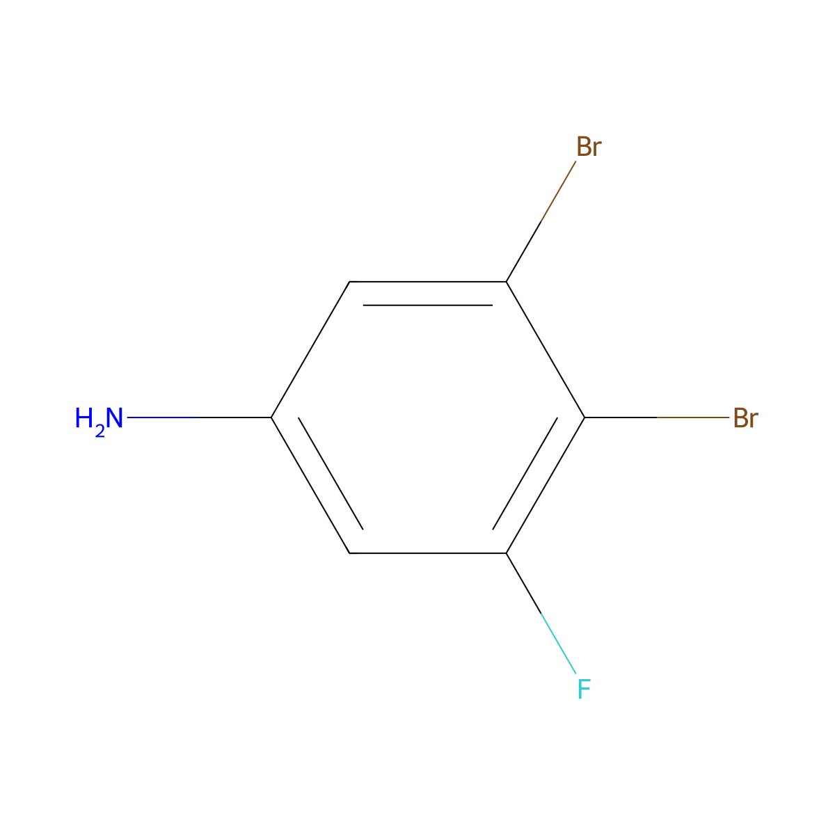 3,4-Dibromo-5-fluoroaniline molecular structure, CAS 1806327-60-5