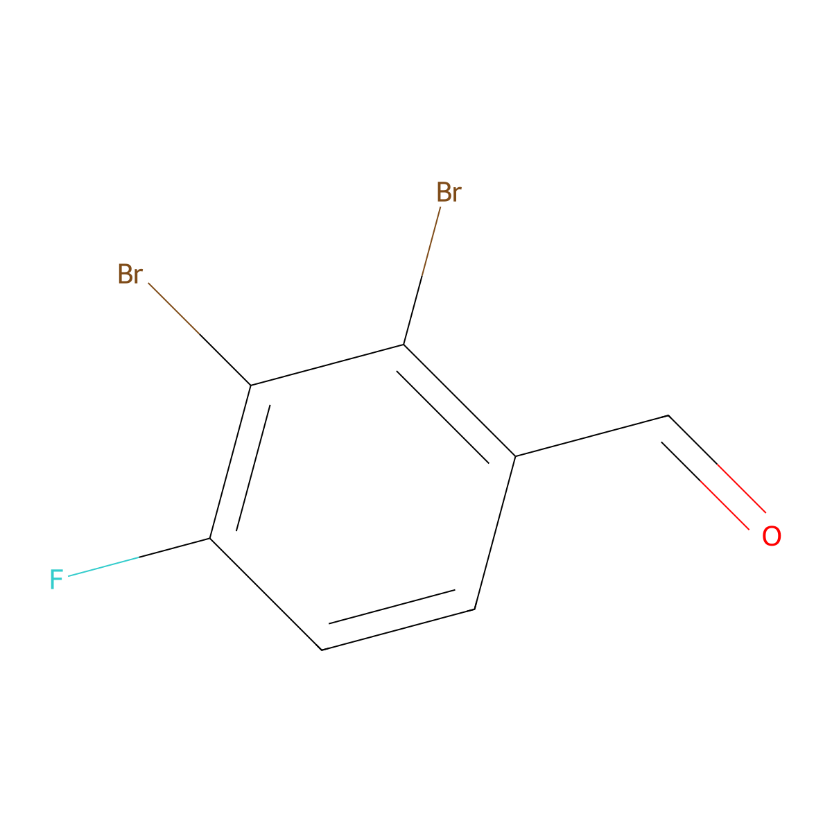 2,3-Dibromo-4-fluorobenzaldehyde molecular structure, CAS 1806327-68-3
