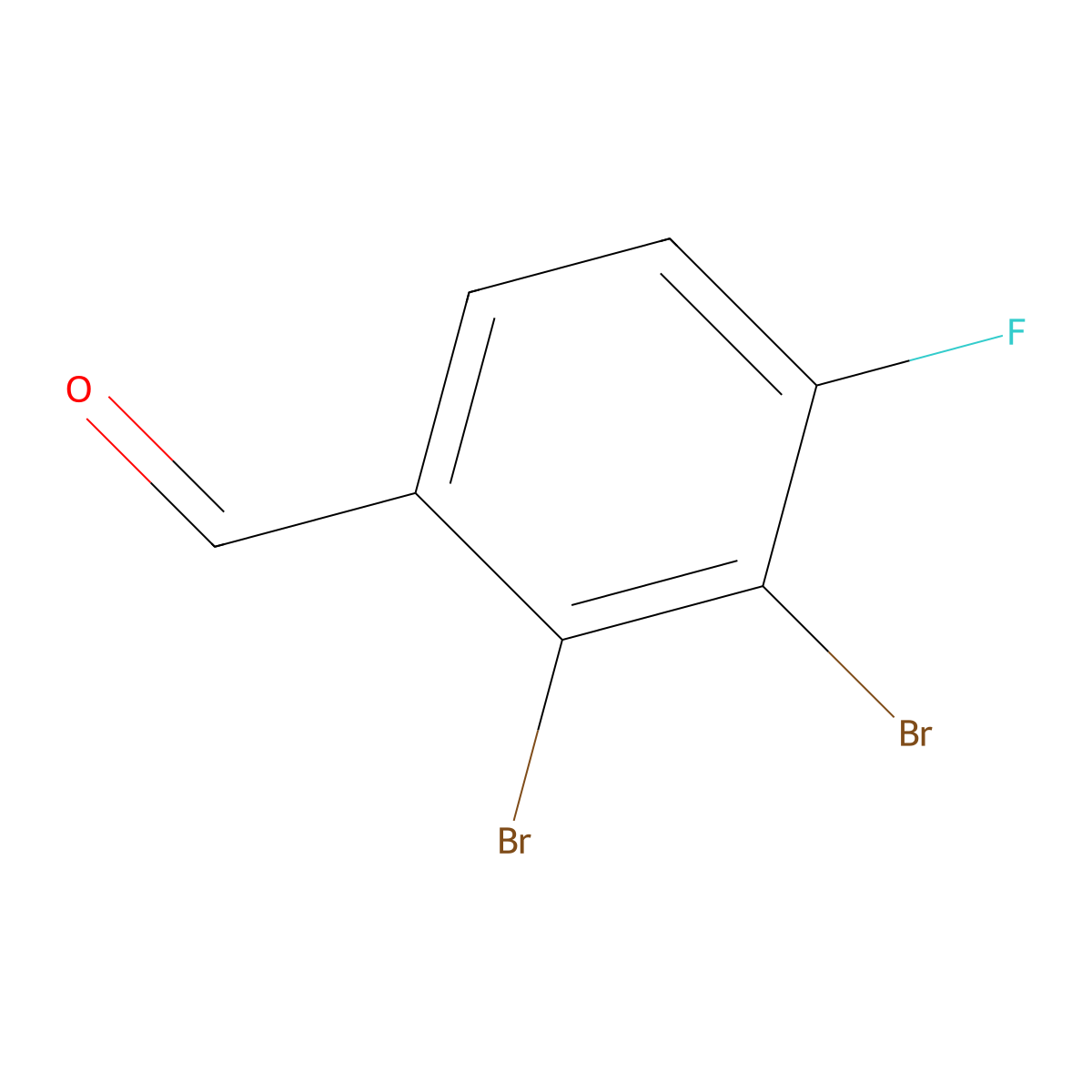 2,3-Dibromo-4-fluorobenzaldehyde molecular structure, CAS 1806327-68-3