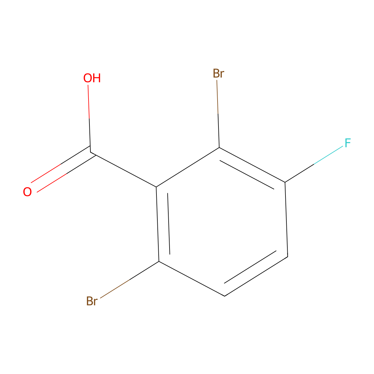 2,6-Dibromo-3-fluorobenzoic acid molecular structure, CAS 1806327-84-3