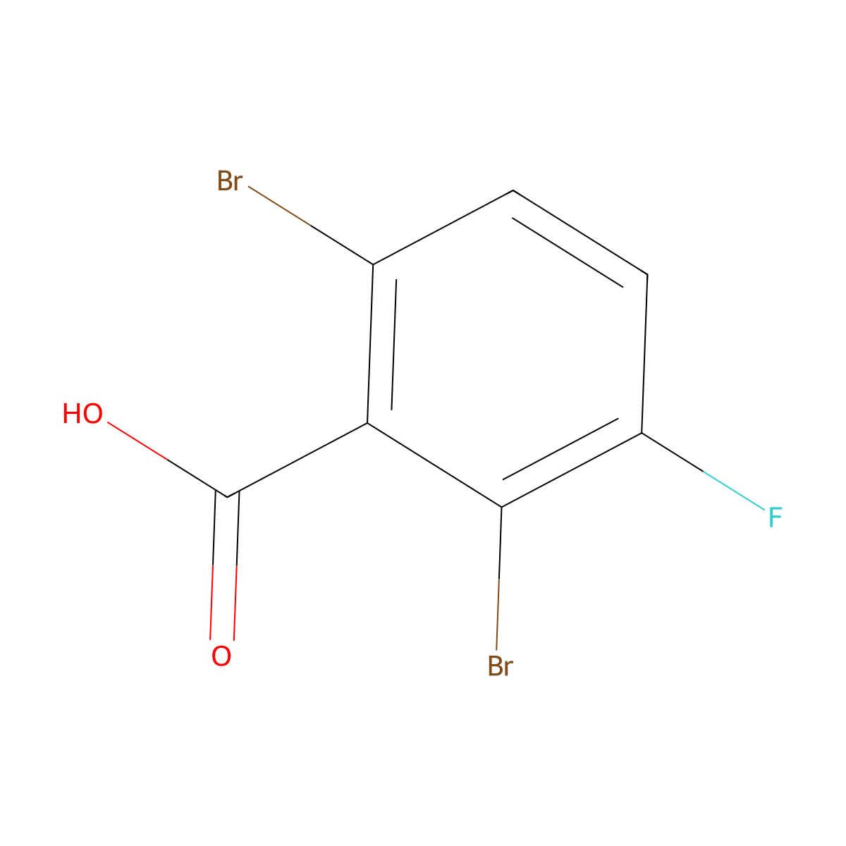 2,6-Dibromo-3-fluorobenzoic acid molecular structure, CAS 1806327-84-3