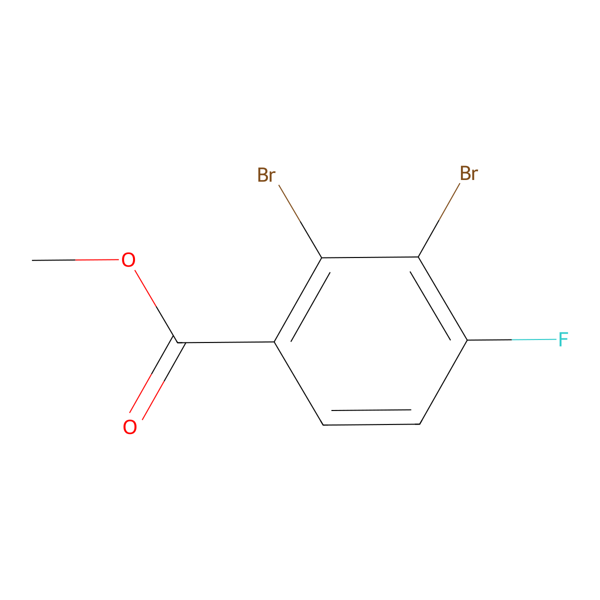 Methyl 2,3-dibromo-4-fluorobenzoate molecular structure, CAS 1806327-91-2