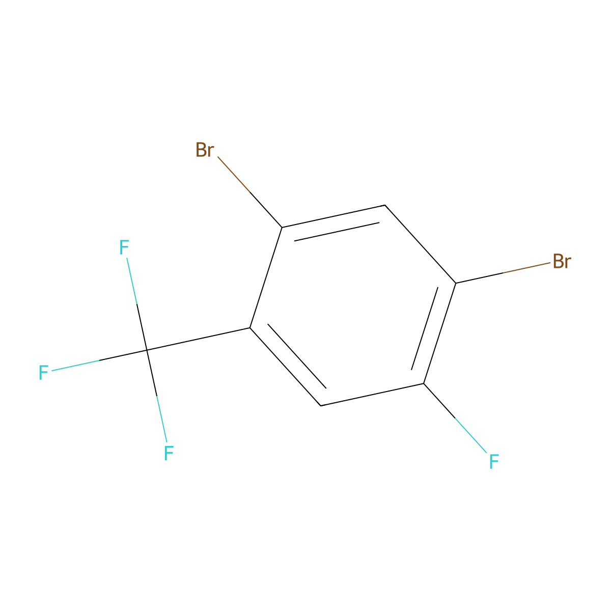 2,4-Dibromo-5-fluorobenzotrifluoride molecular structure, CAS 1806327-97-8