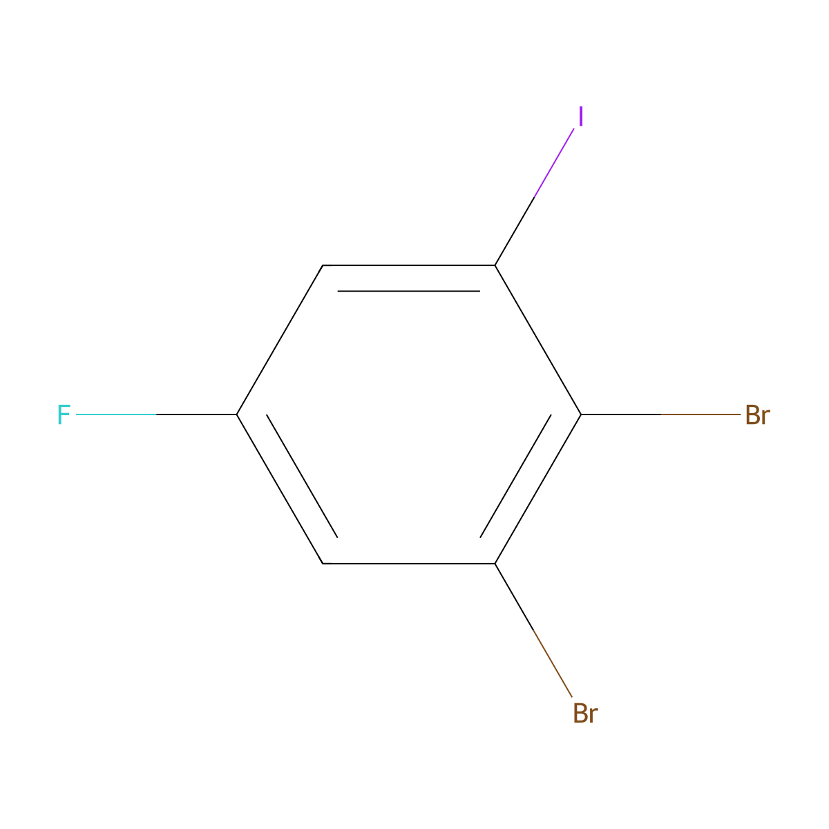 1,2-Dibromo-5-fluoro-3-iodobenzene molecular structure, CAS 1806328-45-9