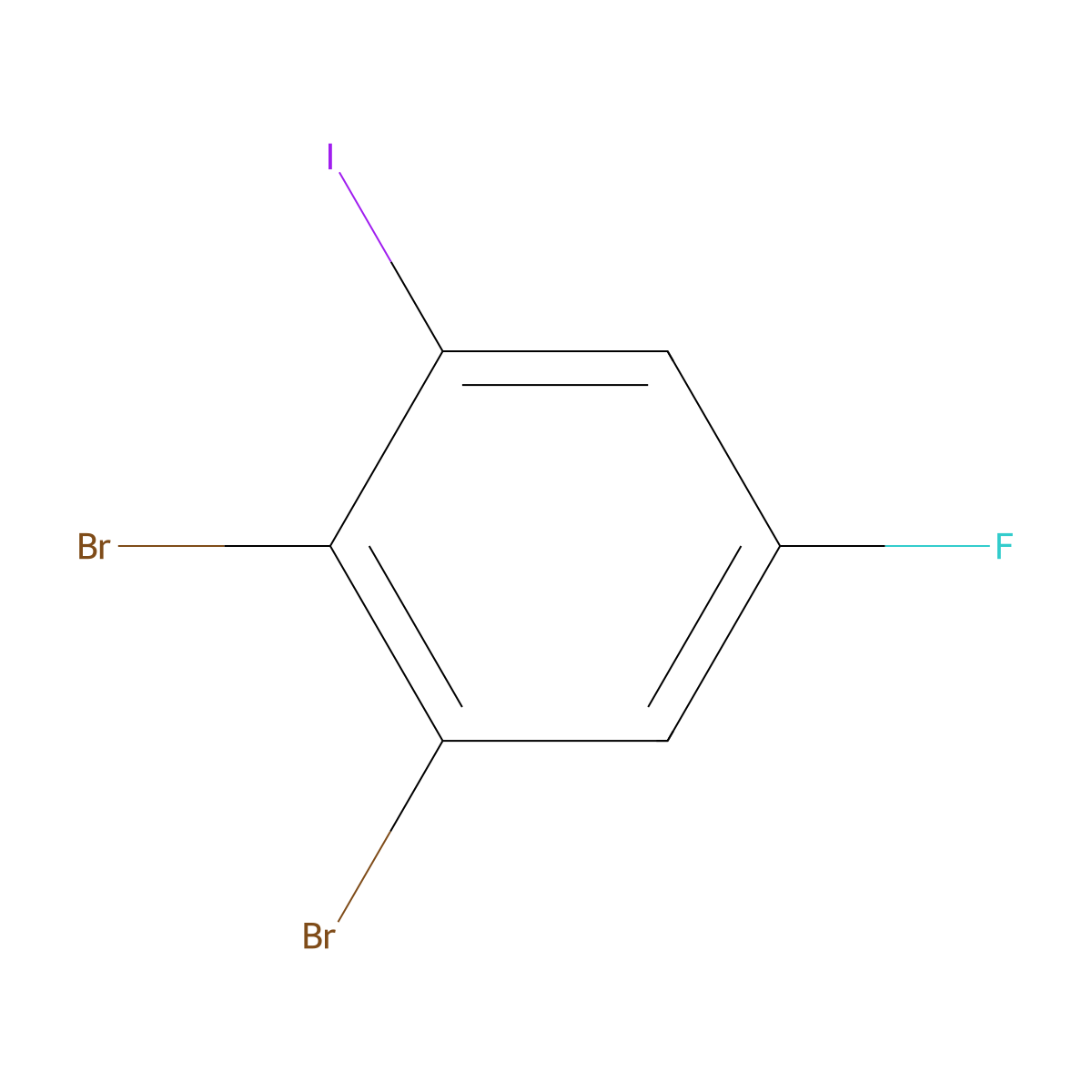 1,2-Dibromo-5-fluoro-3-iodobenzene molecular structure, CAS 1806328-45-9