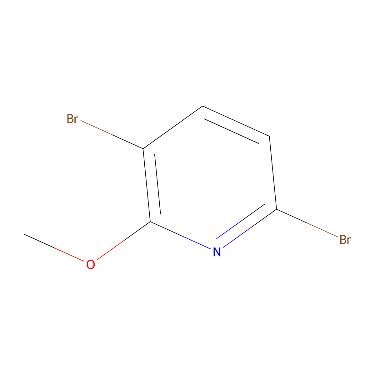 3,6-Dibromo-2-methoxypyridine molecular structure, CAS 1806328-92-6